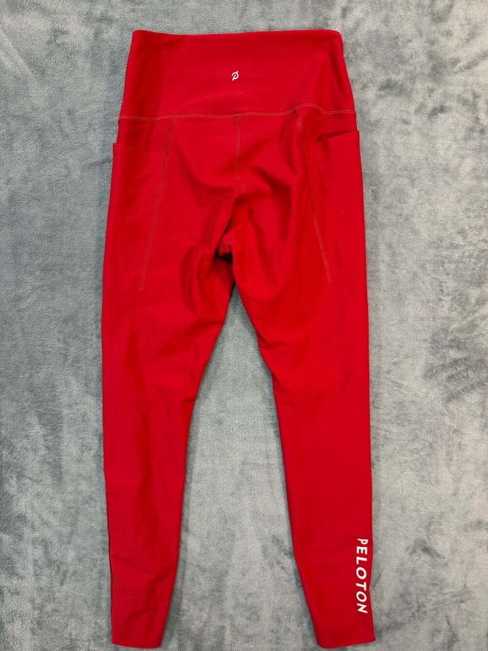 Peloton Red High Waisted Leggings With Pockets Size Small